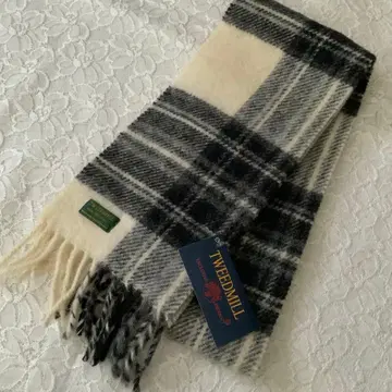 [ 미사용 ] TWEEDMILL 트위드밀 머플러 체크 울 100%