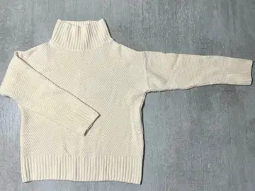 폴 스튜어트 울 넥 스웨터 M 아이보리