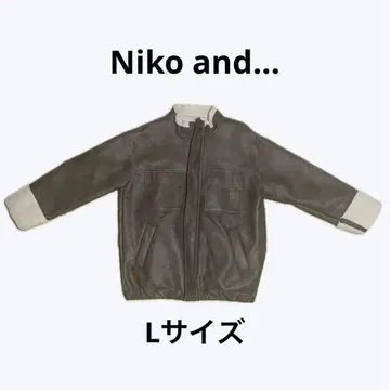 니코앤드 - 페이크 무스탕 지퍼 블루종