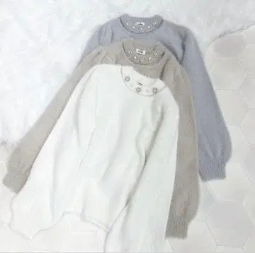 evelyn 비쥬 샤기 니트