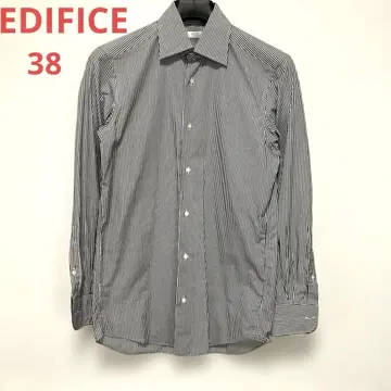 에디피스 블랙 스트라이프 남성용 긴팔 와이셔츠 화이트 38 커터 셔츠