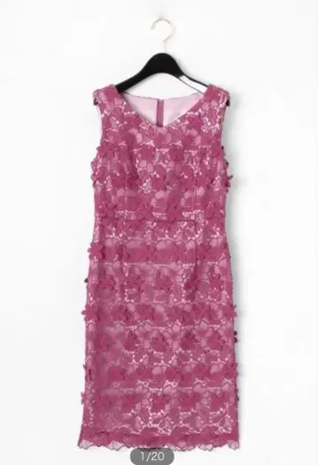 플라워 레이스 타이트 원피스