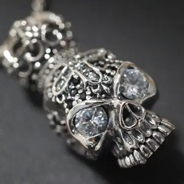 실버 925 해골 펜던트 은 정품 왕관 크로스 빅 사이즈