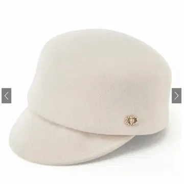 울 헌팅 캡 아이보리