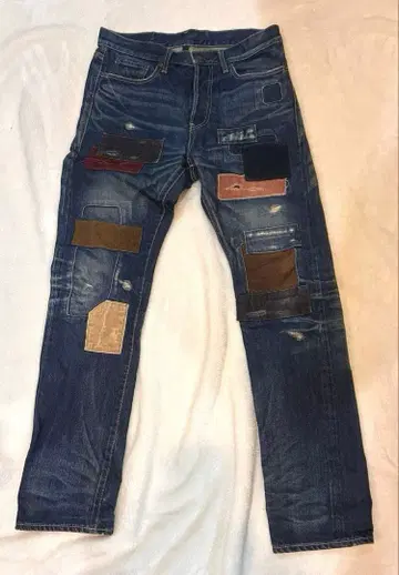 glamb 데님 팬츠 M 사이즈 패치워크 언플러그드