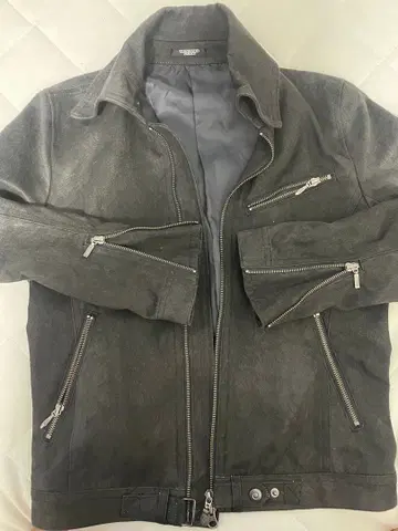 토네이도 마트 소가죽 스웨이드 가죽 자켓 그런지