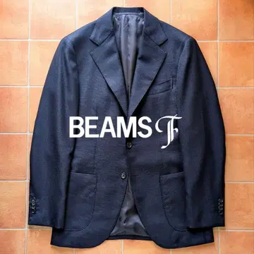 BEAMS F 네이비 자켓 CANONICO 홉색 44
