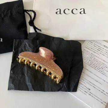 acca 헤어 클립 라메 베이지 M 사이즈
