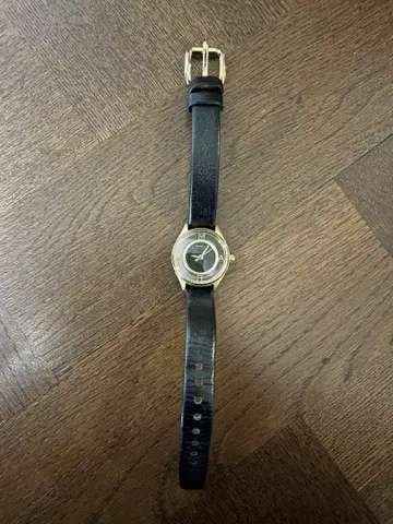 MARCBYMARCJACOBS 손목시계 가죽 벨트 블랙 골드