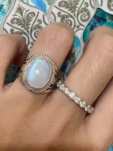 새상품 문스톤 실버 925 반지 비쥬마무 좋아하시는 분께도 약 7호