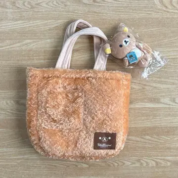 미사용 새상품 리락쿠마 외출 봉제 인형 포함 토트백 네~네~