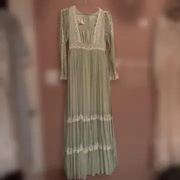 GUNNE SAX 민트 그린 롱 드레스