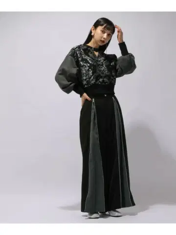 HARE 센터 ZIP 턱 팬츠 블랙