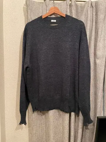 LOEFF 데미지 크루넥 니트