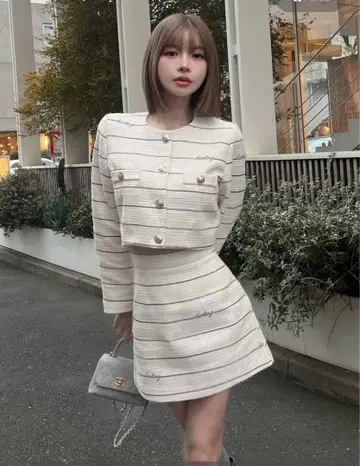 Darling 보더 트위드 셋업