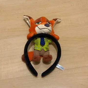 디즈니 주토피아 닉 봉제 인형 머리띠