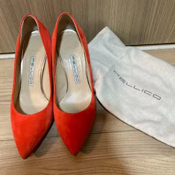 PELLICO 레어 새상품급 오렌지 스웨이드 하이힐 36 펠리코