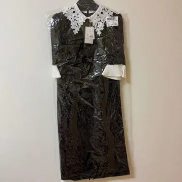 Leja 꽃무늬 레이스 스칼라 스팽글 자수 A라인 플레어 드레스 원피스