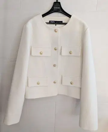 미사용 새상품 신상 ZARA 자켓 노카라 트위드풍 H&M 로페