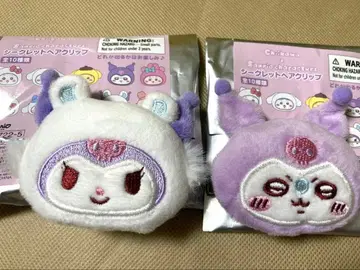 치이카와 x 산리오 시크릿 헤어 클립 모몽가 쿠로미 2개 세트