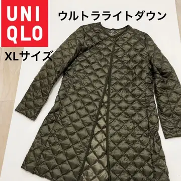 UNIQLO 유니클로 울트라 라이트 다운 퀼팅 롱 카키 XL
