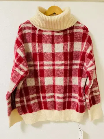 VICKY 체크 무늬 니트 스웨터 사이즈 2