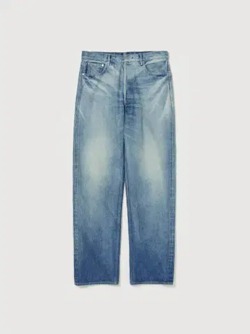 AURALEE SELVEDGE FADED HEAVY DENIM WIDE