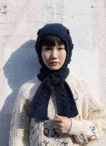 YUKI FUJISAWA 유키 후지사와 니트 모자 발라클라바