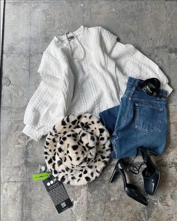 나카메구로 셀렉샵 구매 케이블 풀오버 맨투맨