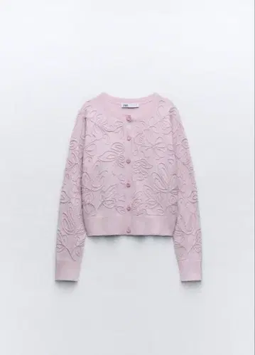 ZARA 자수 니트 가디건