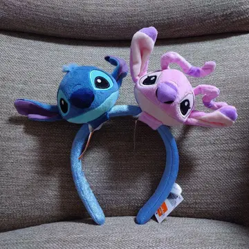 홍콩 디즈니랜드 스티치와 엔젤 머리띠 커스터마이즈