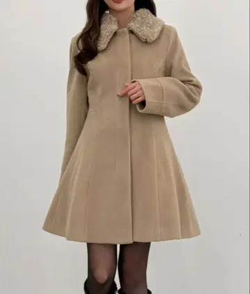 CENEA 2way 컬러 허리 쉐이프 미들 코트