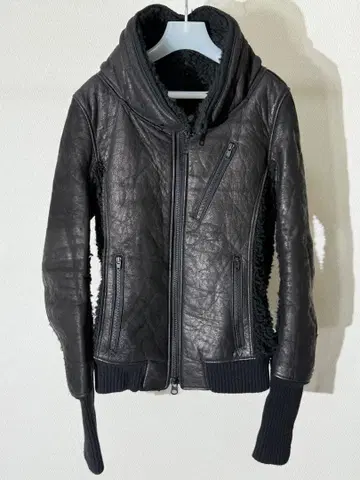 LGB 루그랑블루 BONO 가죽 자켓 후드티