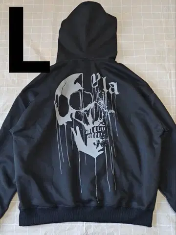 YOUNGLA 남성용 스컬 블랙 후드티 인기 L