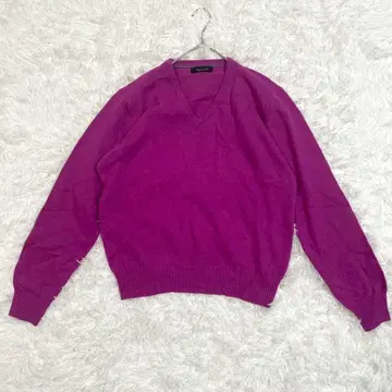 ZARA MAN 자라 니트 V넥 M 퍼플 올오버 솔리드