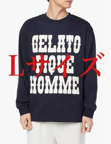 GELATO PIQUE HOMME 인레이 칼리지 로고 롱 T셔츠 L