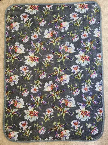 페이러/FEILER 무릎 담요 꽃무늬 셔닐 직조 그레이 담요