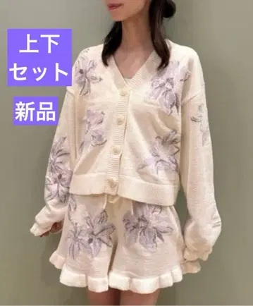 [ 새상품 ] 젤라또피케 MUCHA 릴리 자카드 가디건 & 숏팬츠