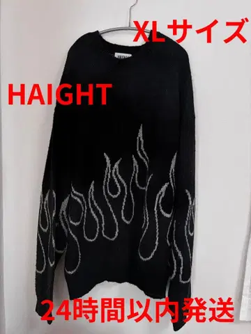 HAIGHT 프레임 패턴 XL 사이즈 니트 스웨터