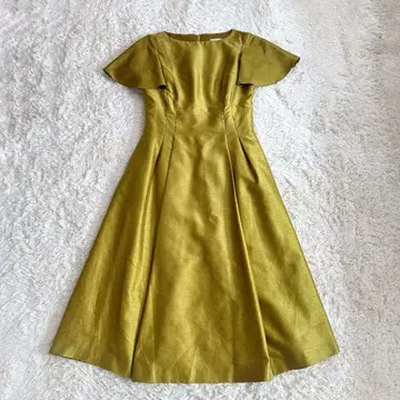 셀포드 플레어 슬리브 샨탄 원피스 롱 드레스 A라인