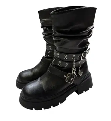 ACLENT 참 벨트 디테일 부츠