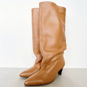 미사용 SLOBE IENA 롱 부츠 24.5 브라운