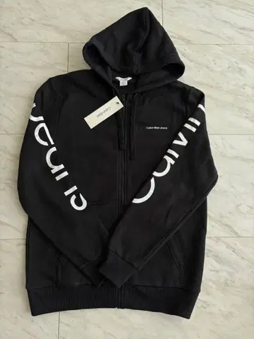 calvin klein 후드 부착 후드티 블랙 M