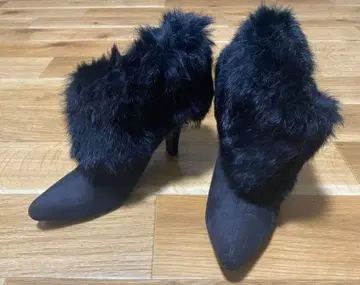 퍼 달린 블랙 스틸레토 부츠 사이즈 39