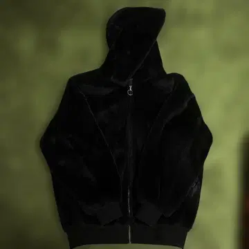 ONE WAY 플리스 후드 부착 자켓 블랙