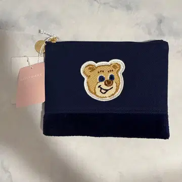 [ 미사용 새상품 ] 페이 올드 테디 와펜 파우치 네이비