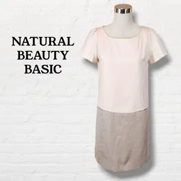 내추럴 뷰티 베이직 반팔 원피스 [ M ] 핑크 계열