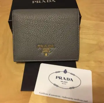 이단 접이식 지갑 그레이