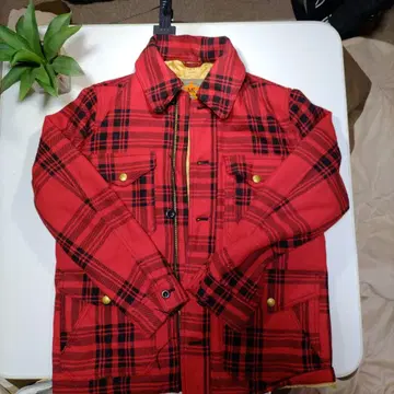 MK MENS KURTIS 레드 블랙 체크 자켓 M