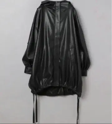 JEANASIS 비건 가죽 몬스터 후드티